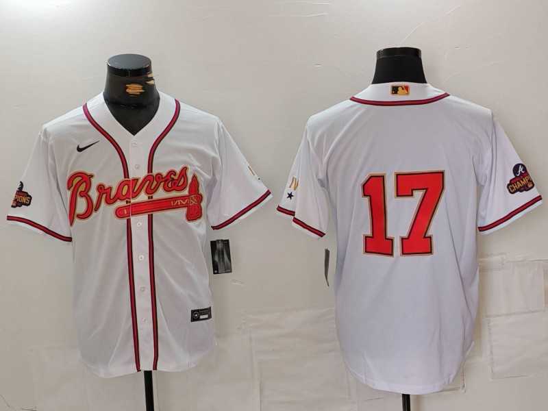 Men's Atlanta Braves #17 Andy Messersmith White Gold World Series Champions Cool Base Stitched Jersey,We sell and wholesale Men's Atlanta Braves #17 Andy Messersmith White Gold World Series Champions Cool Base Stitched Jersey on line form chian!